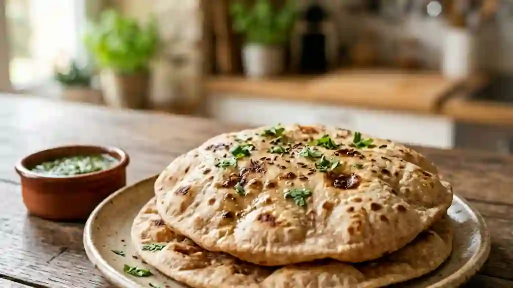 Chapati Indien Souple et Doré - Photo de présentation