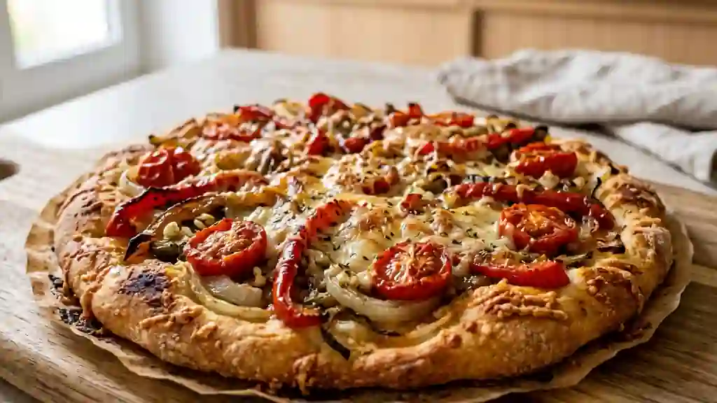Cocas Croustillantes aux Poivrons et Tomates - Photo de présentation