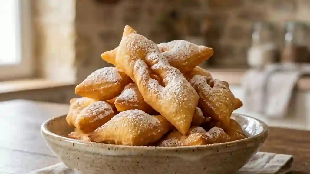 Faverolles croustillantes au rhum et sucre glace - Photo de présentation