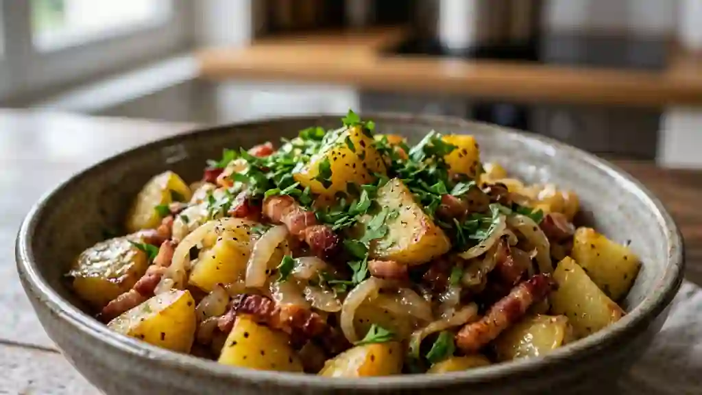 Ker i pom fondant aux lardons et oignons - Photo de présentation