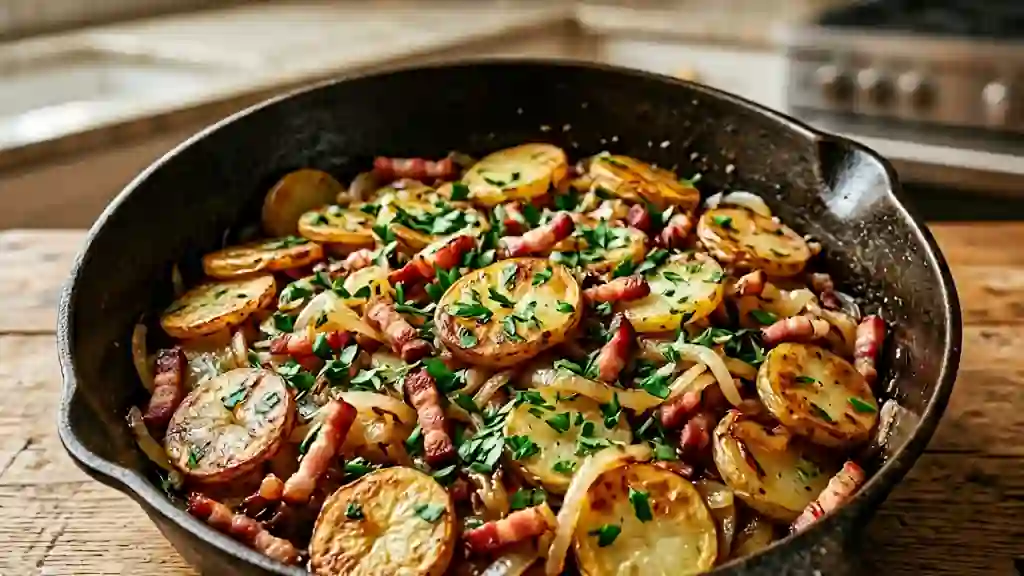 Poêlée paysanne fondante aux lardons fumés - Photo de présentation