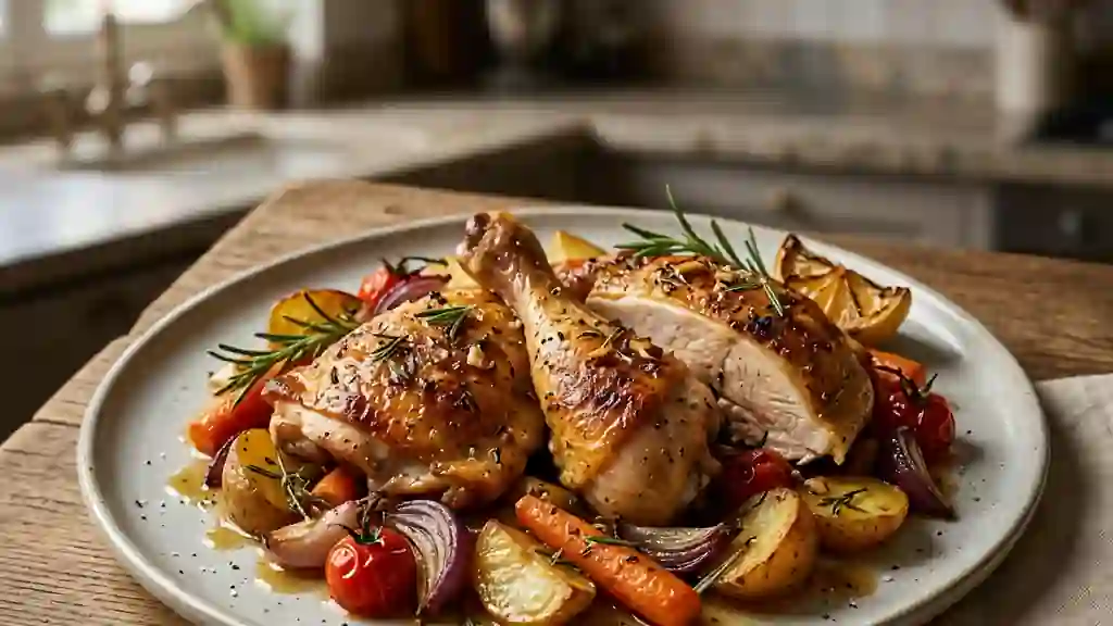 Poulet Rôti au Citron et Romarin Fondant - Photo de présentation