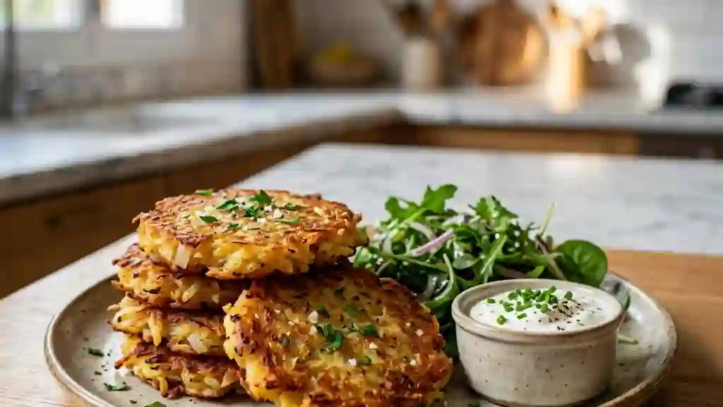 Roïgabrageldi : Galettes de pommes de terre dorées - Photo de présentation
