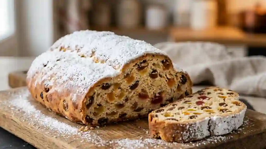 Stollen Moelleux aux Fruits Confits et Amandes - Photo de présentation