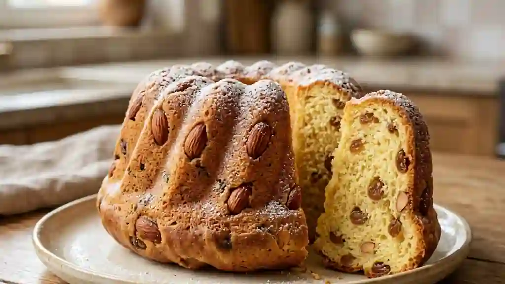 Kougelhopf fondant aux amandes et raisins - Photo de présentation