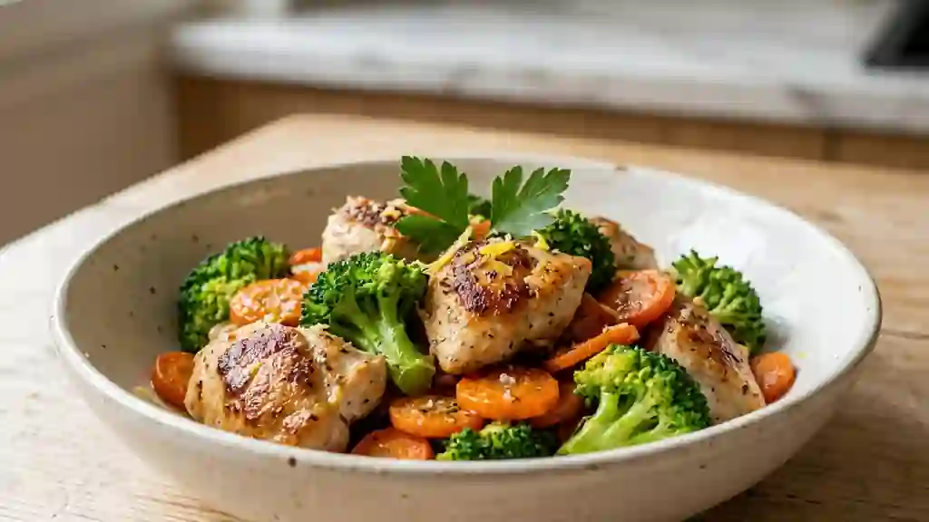 Poêlée légère poulet-brocoli au citron - Photo de présentation