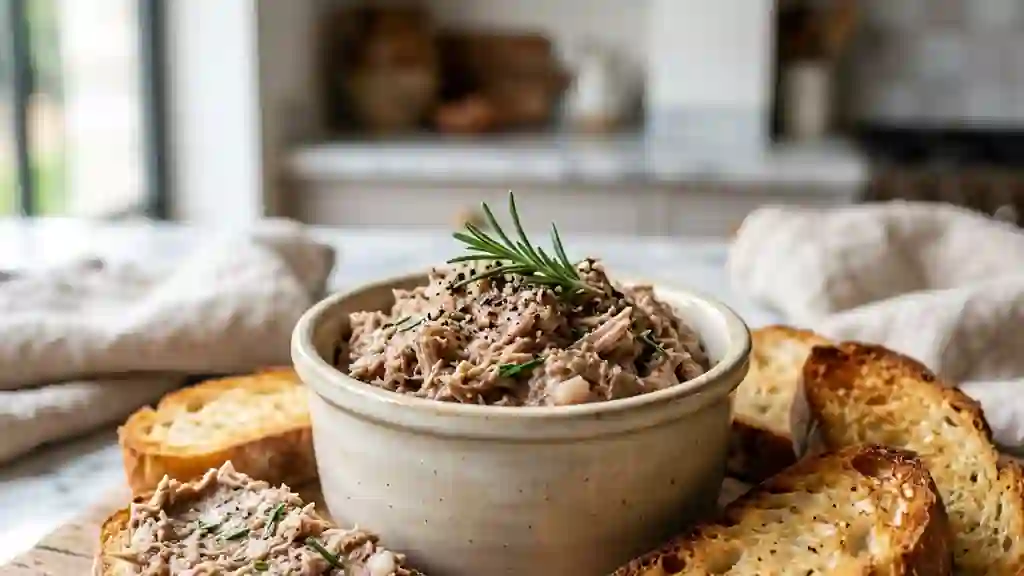 Rillettes de lapin fondantes au romarin - Photo de présentation