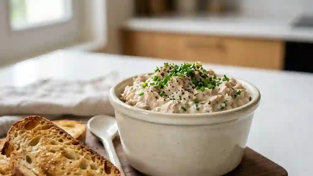 Rillettes de thon crémeuses à la ciboulette - Photo de présentation