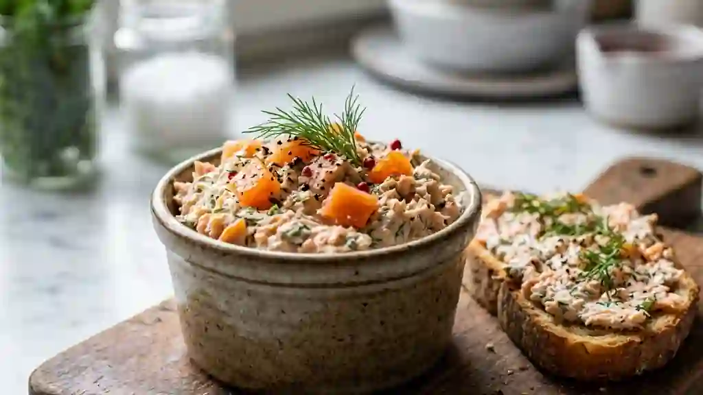 Rillettes onctueuses au duo de saumons et aneth - Photo de présentation