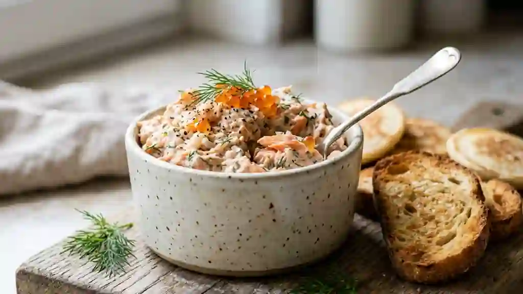 Rillettes onctueuses aux deux saumons et aneth - Photo de présentation