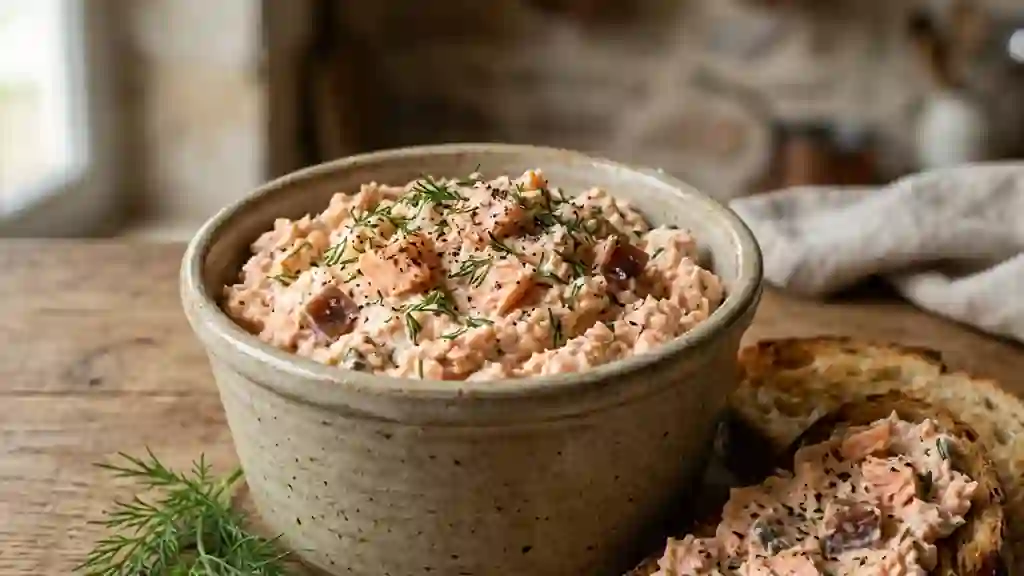 Rillettes onctueuses aux deux saumons et aneth - Photo de présentation