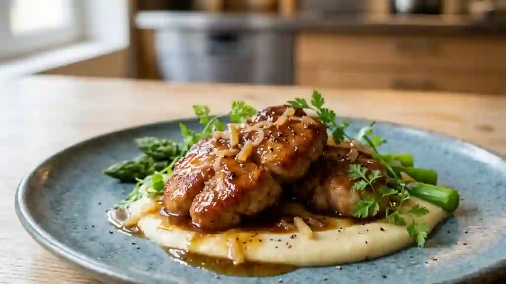 Ris de veau croustillants au miel et gingembre - Photo de présentation