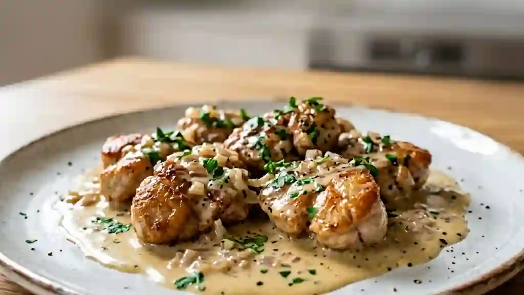 Ris de veau fondants et crème au vermouth - Photo de présentation