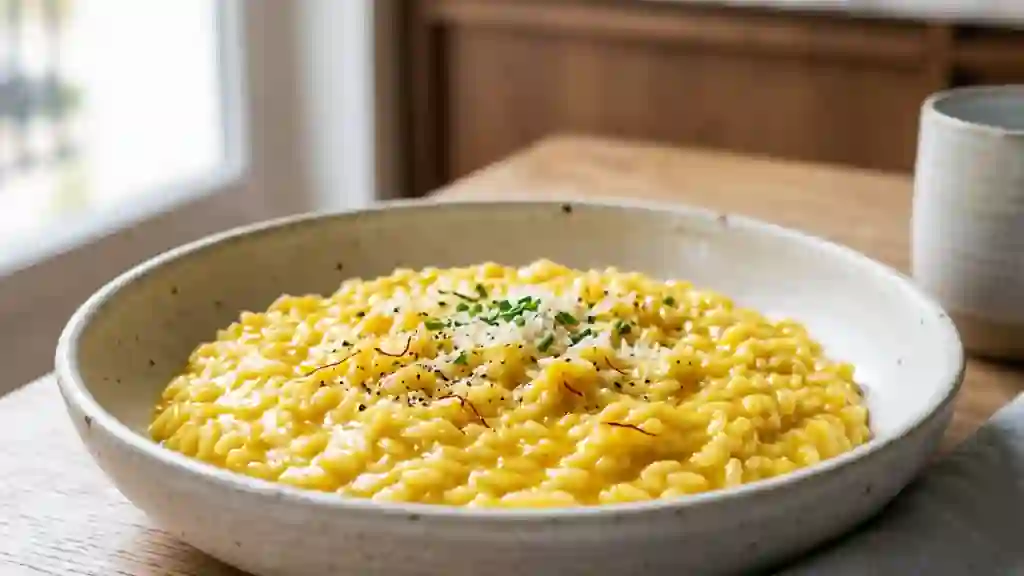 Risotto Milanais Onctueux au Safran - Photo de présentation