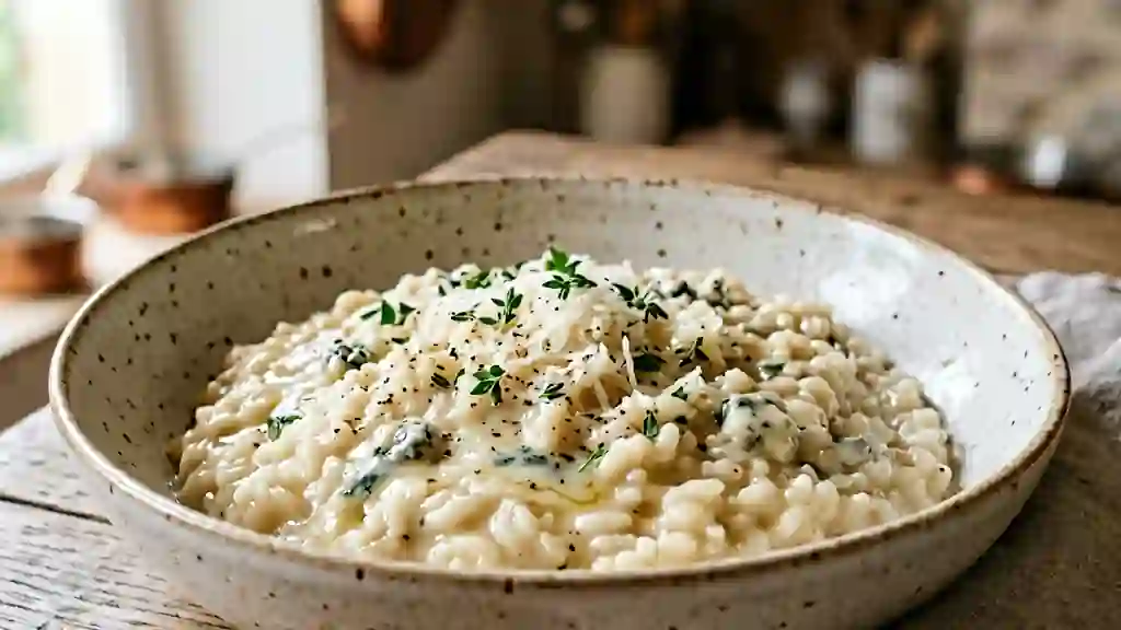 Risotto onctueux au gorgonzola fondant - Photo de présentation