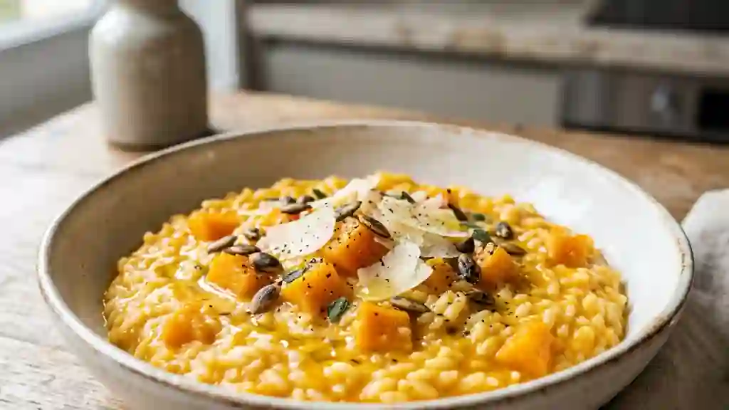 Risotto onctueux au potiron et parmesan - Photo de présentation