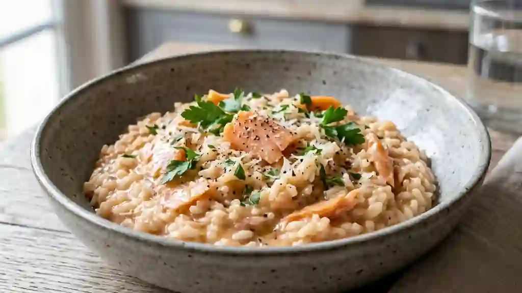 Risotto onctueux au saumon fumé - Photo de présentation
