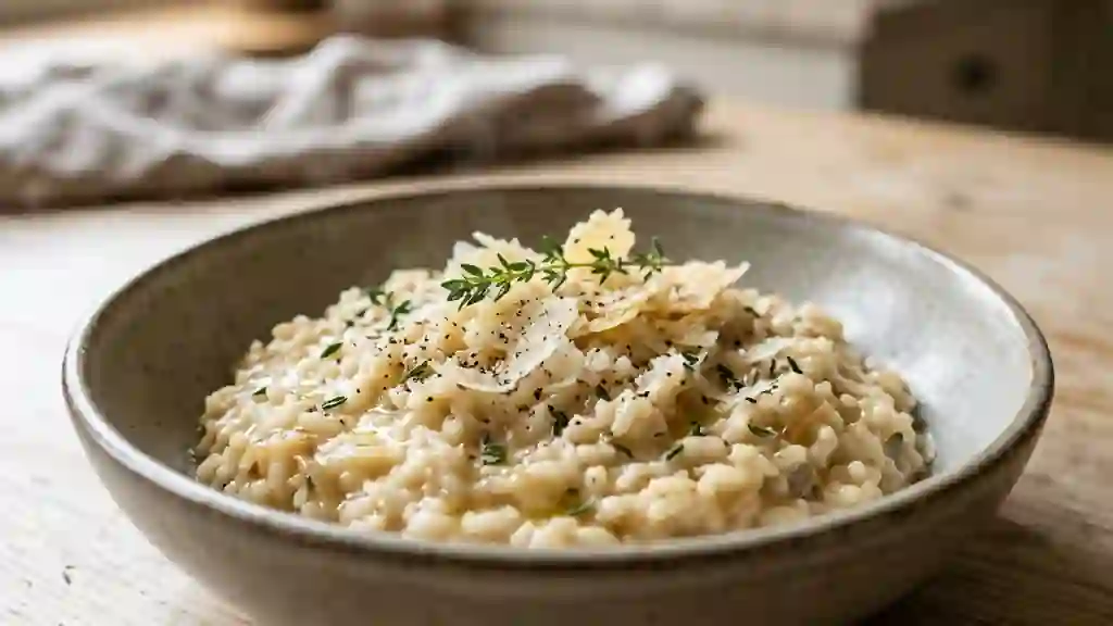 Risotto Crémeux au Thym et Parmesan - Photo de présentation