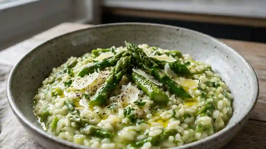 Risotto aux asperges crémeux et croquant - Photo de présentation