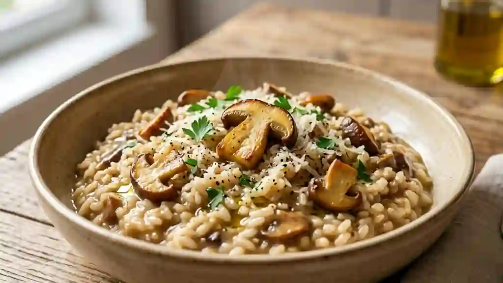 Risotto aux cèpes fondant et boisé - Photo de présentation