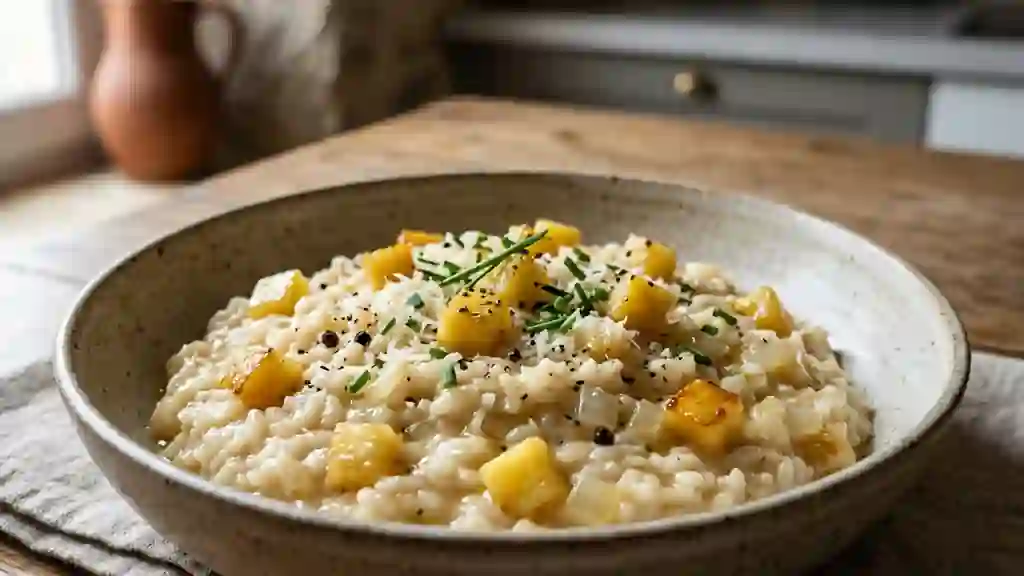 Risotto fondant à l'ananas acidulé - Photo de présentation