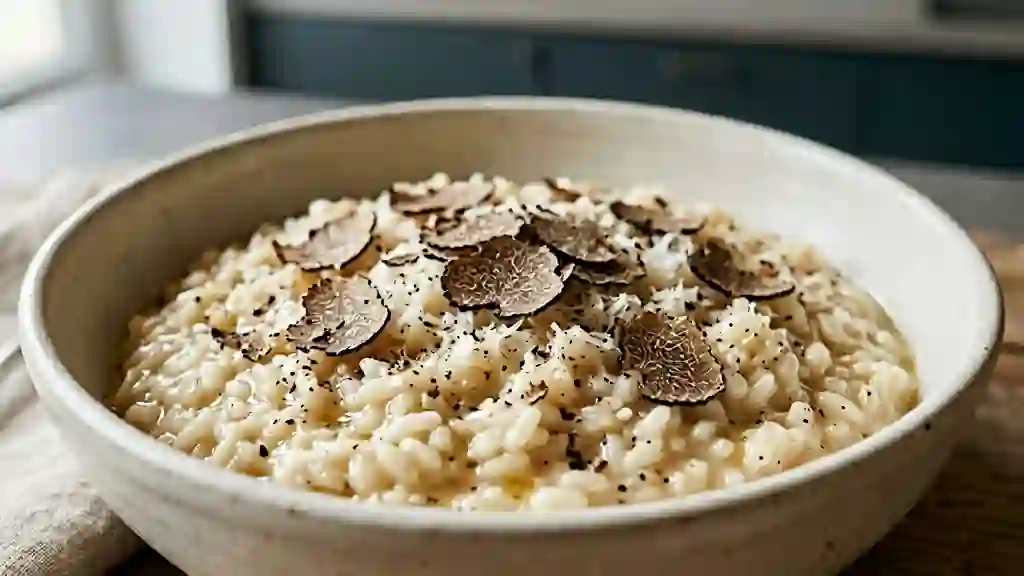 Risotto crémeux à la truffe noire - Photo de présentation