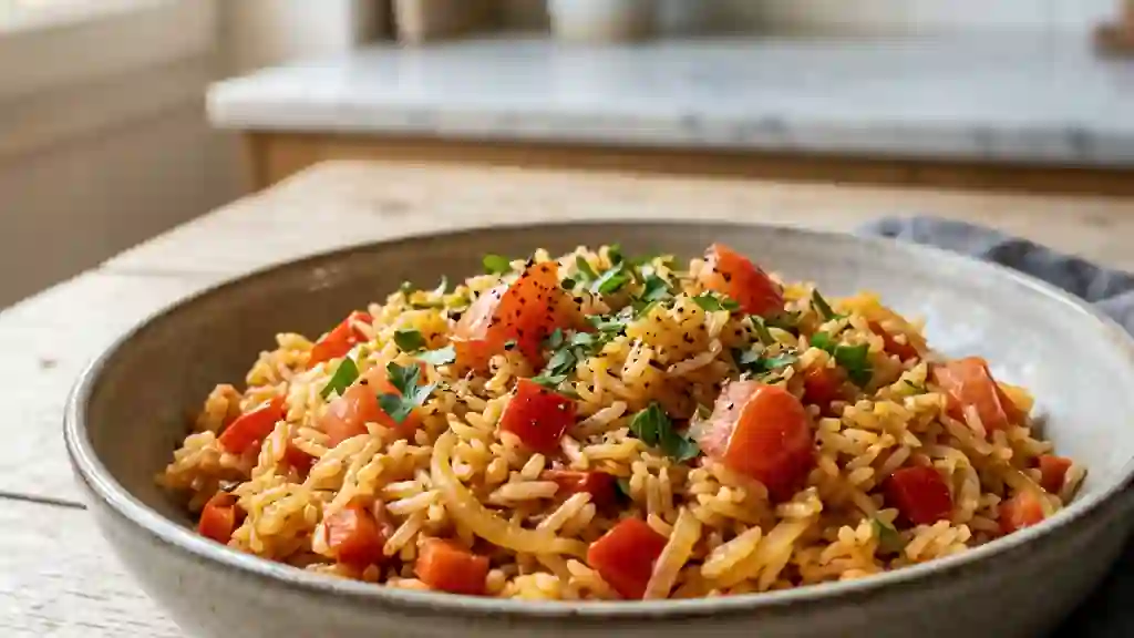 Riz andalou fondant aux poivrons et paprika - Photo de présentation
