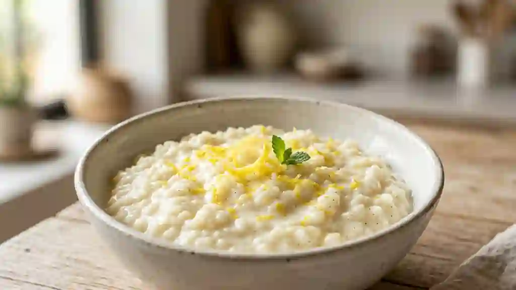 Riz au lait crémeux au citron - Photo de présentation