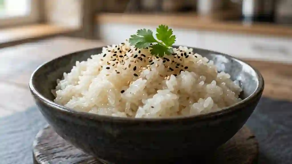 Riz gluant nacré, moelleux et authentique - Photo de présentation
