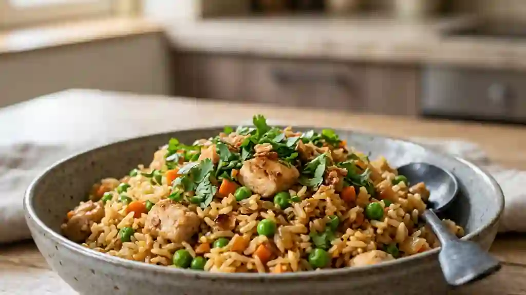 Riz Indonésien Crémeux au Curry Rouge - Photo de présentation