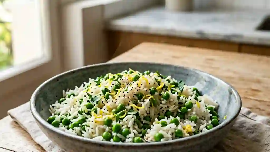 Riz Acidulé aux Petits Pois Croquants - Photo de présentation