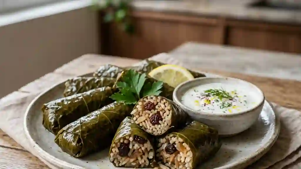 Riz Pilaf aux Raisins en Feuilles de Vigne - Photo de présentation