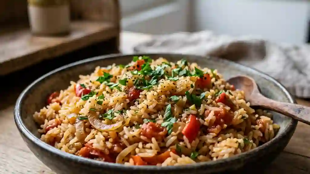Riz Fondant aux Poivrons et Tomates - Photo de présentation
