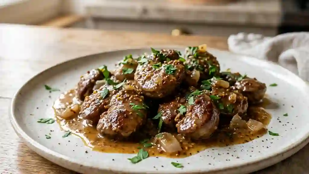 Rognons fondants à la Leffe et moutarde - Photo de présentation
