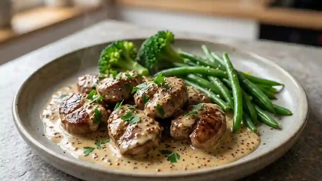 Rognons de veau onctueux à la moutarde ancienne - Photo de présentation