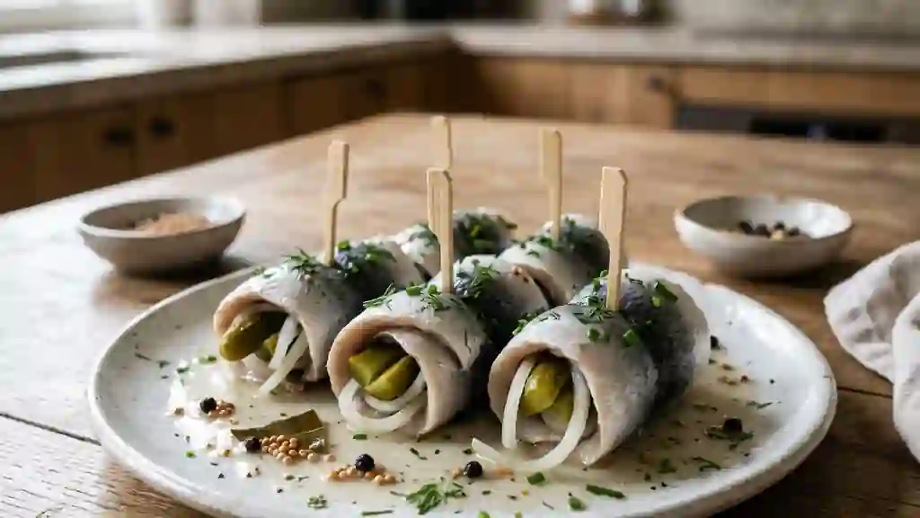 Rollmops de harengs acidulés et croquants - Photo de présentation