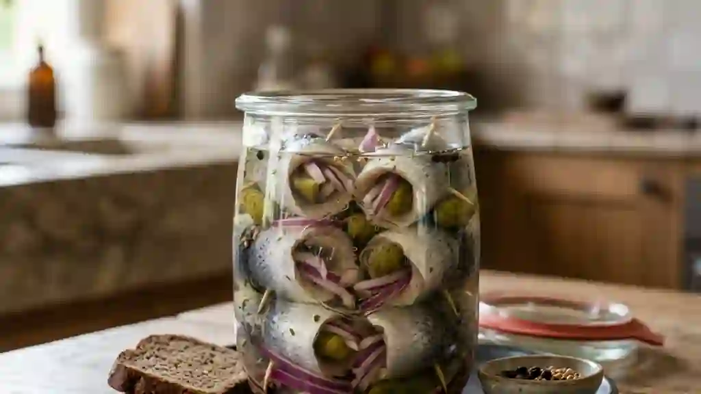 Rollmops fondants au vinaigre et oignons - Photo de présentation