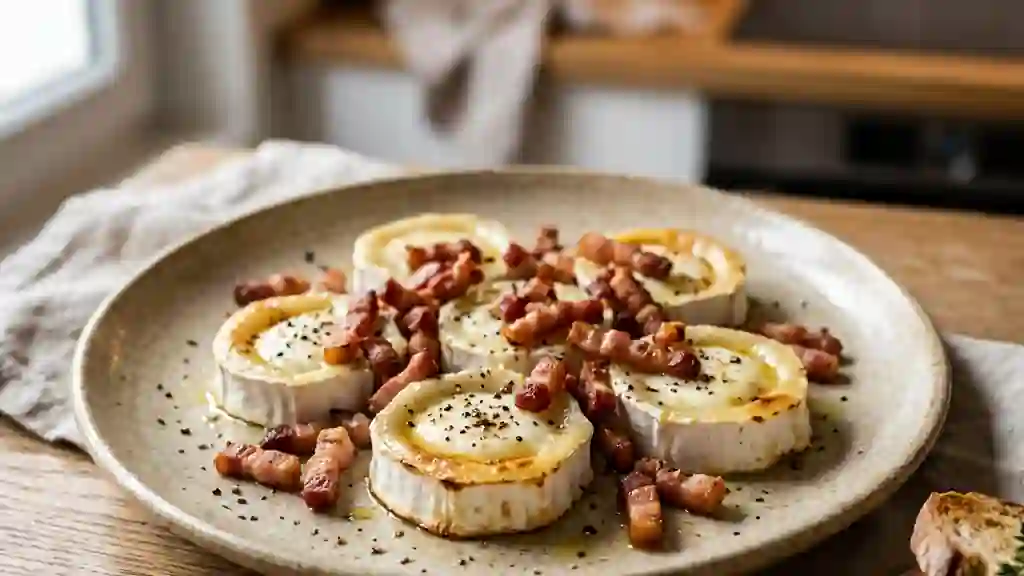 Chèvre chaud fondant et lardons croustillants - Photo de présentation