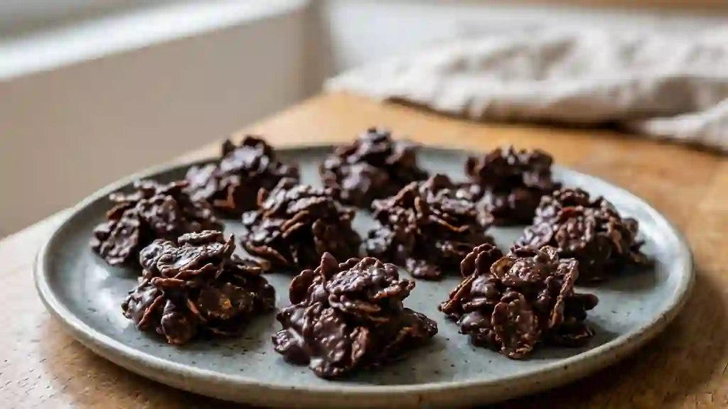 Roses des sables croquantes au chocolat noir - Photo de présentation