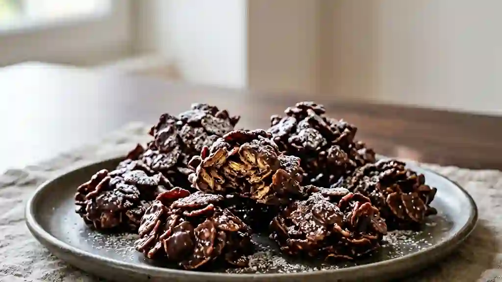 Roses des sables craquantes au chocolat noir - Photo de présentation