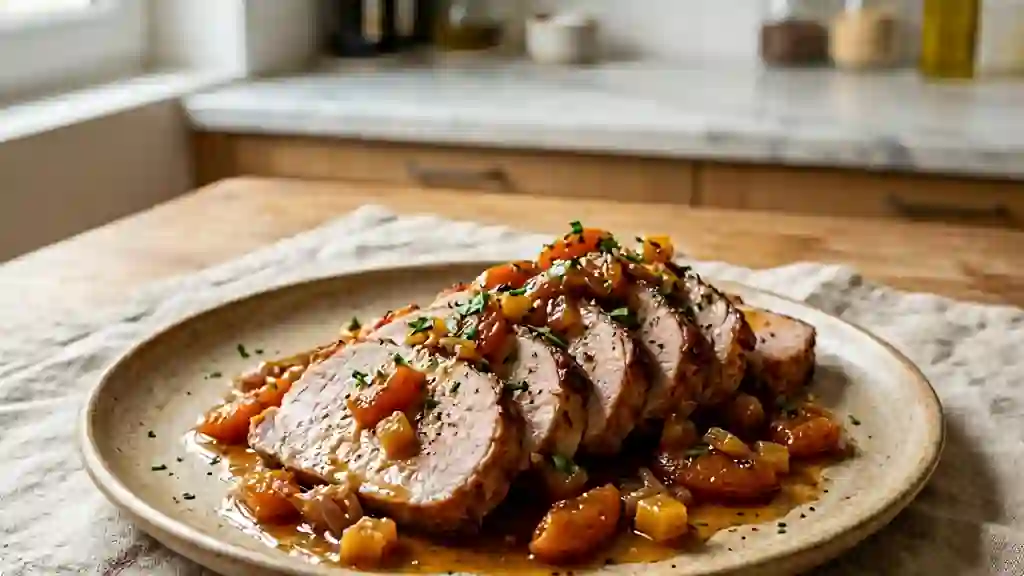 Rôti de Porc Fondant aux Abricots et Gingembre - Photo de présentation