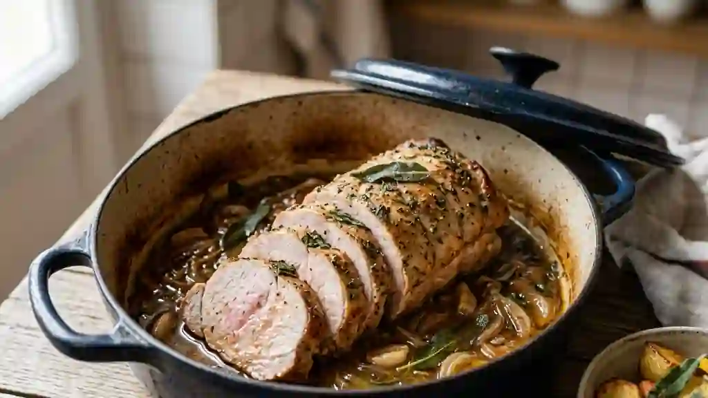 Rôti de porc fondant à la sauge infusée - Photo de présentation