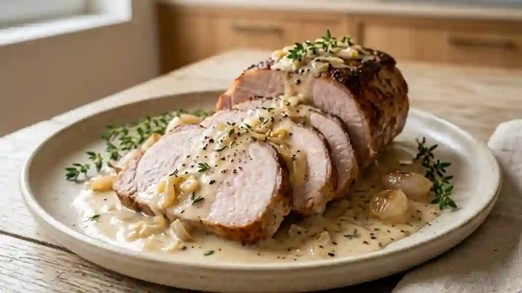 Porc au lait mijoté, tendreté absolue - Photo de présentation
