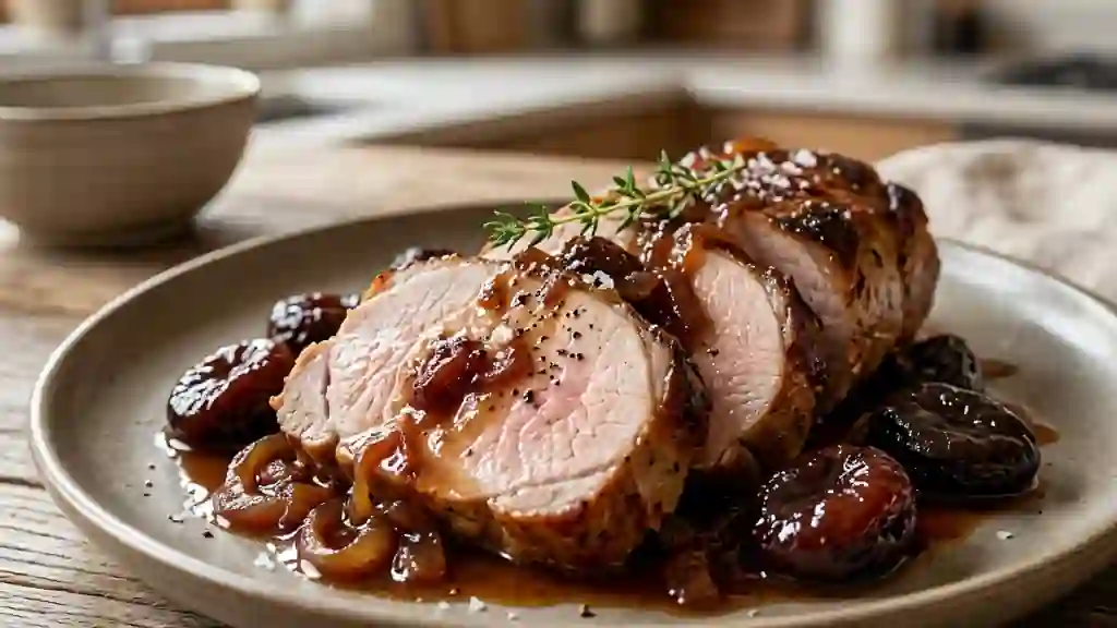Rôti de porc fondant aux pruneaux - Photo de présentation