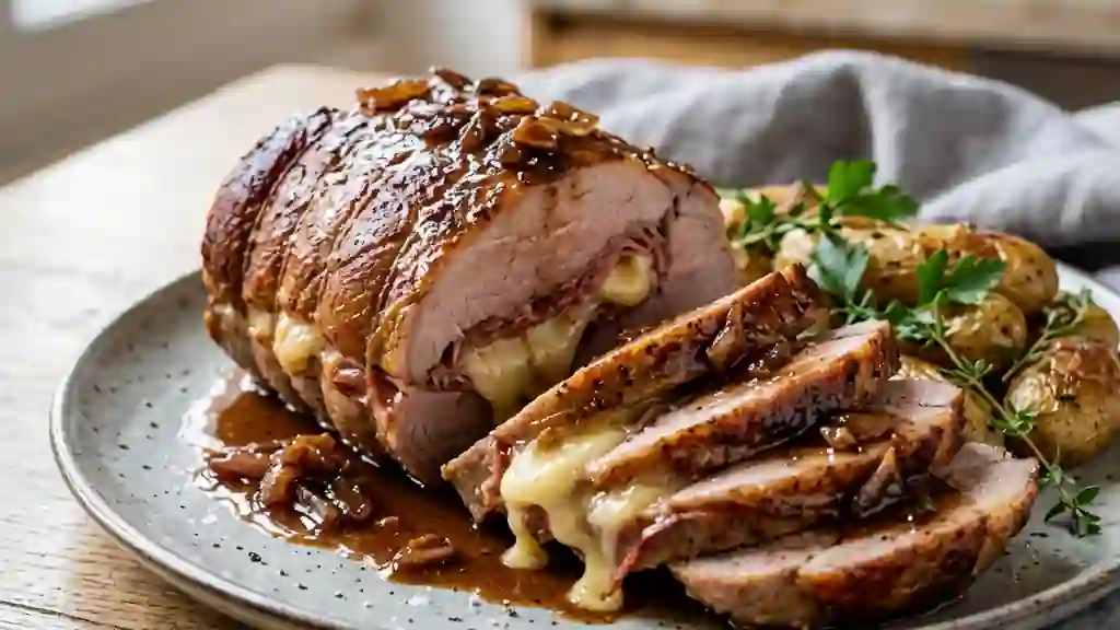 Veau en portefeuille fondant au jambon cru - Photo de présentation