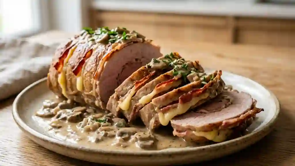 Rôti de veau Orloff fondant au bacon - Photo de présentation