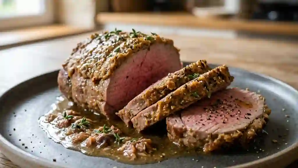 Rôti de veau en croûte de thon et anchois - Photo de présentation