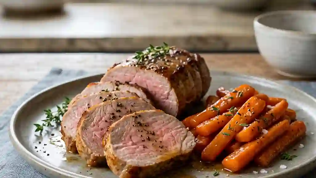Rôti de veau tendreté et carottes confites - Photo de présentation