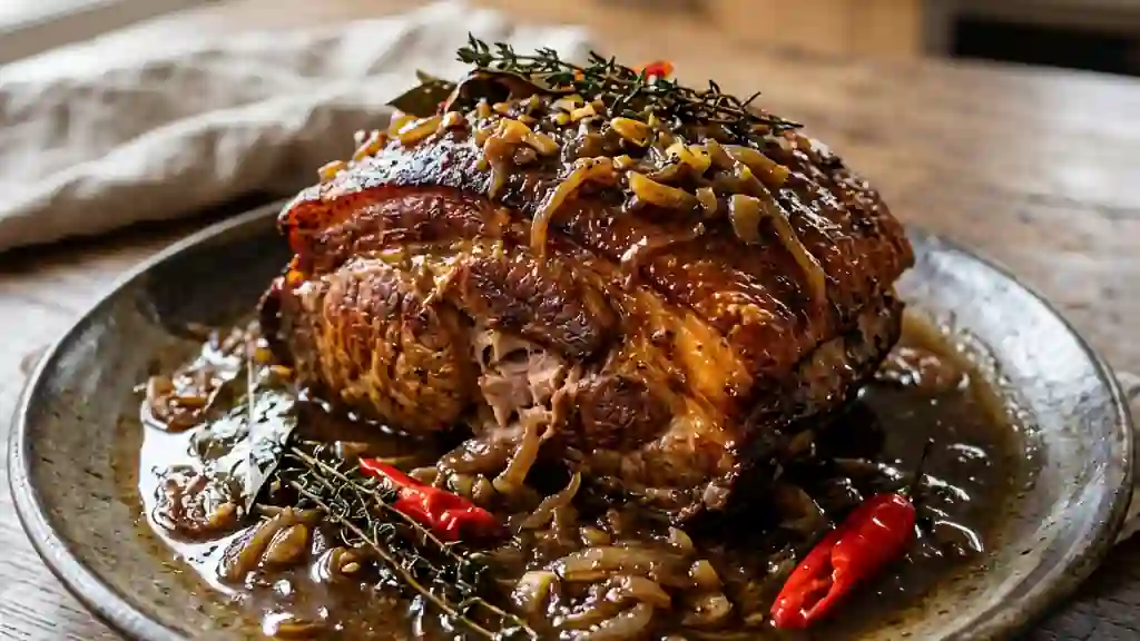 Rouelle de porc créole fondante et épicée - Photo de présentation