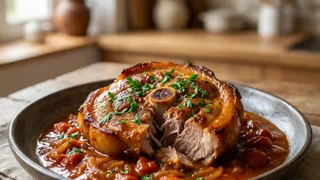 Rouelle de porc fondante aux épices Kilis - Photo de présentation